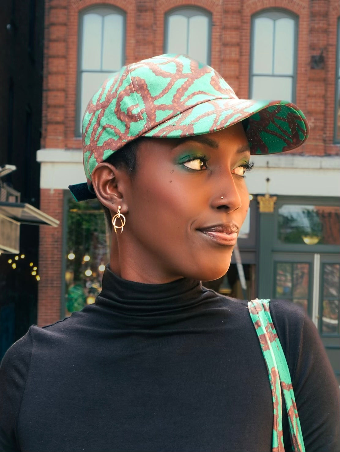 Dad Cap in Emerald Protective Style
