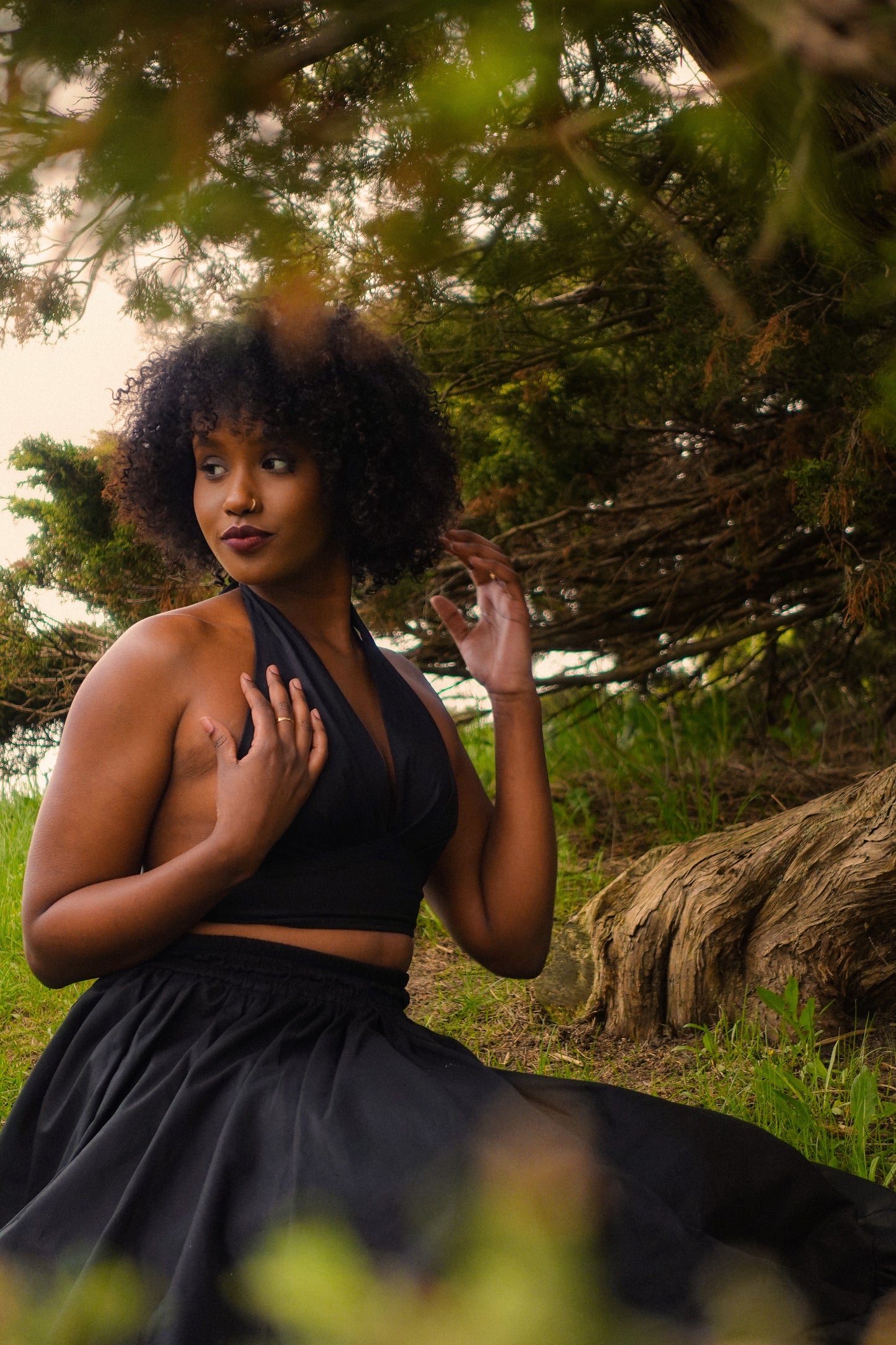 Black Halter Top