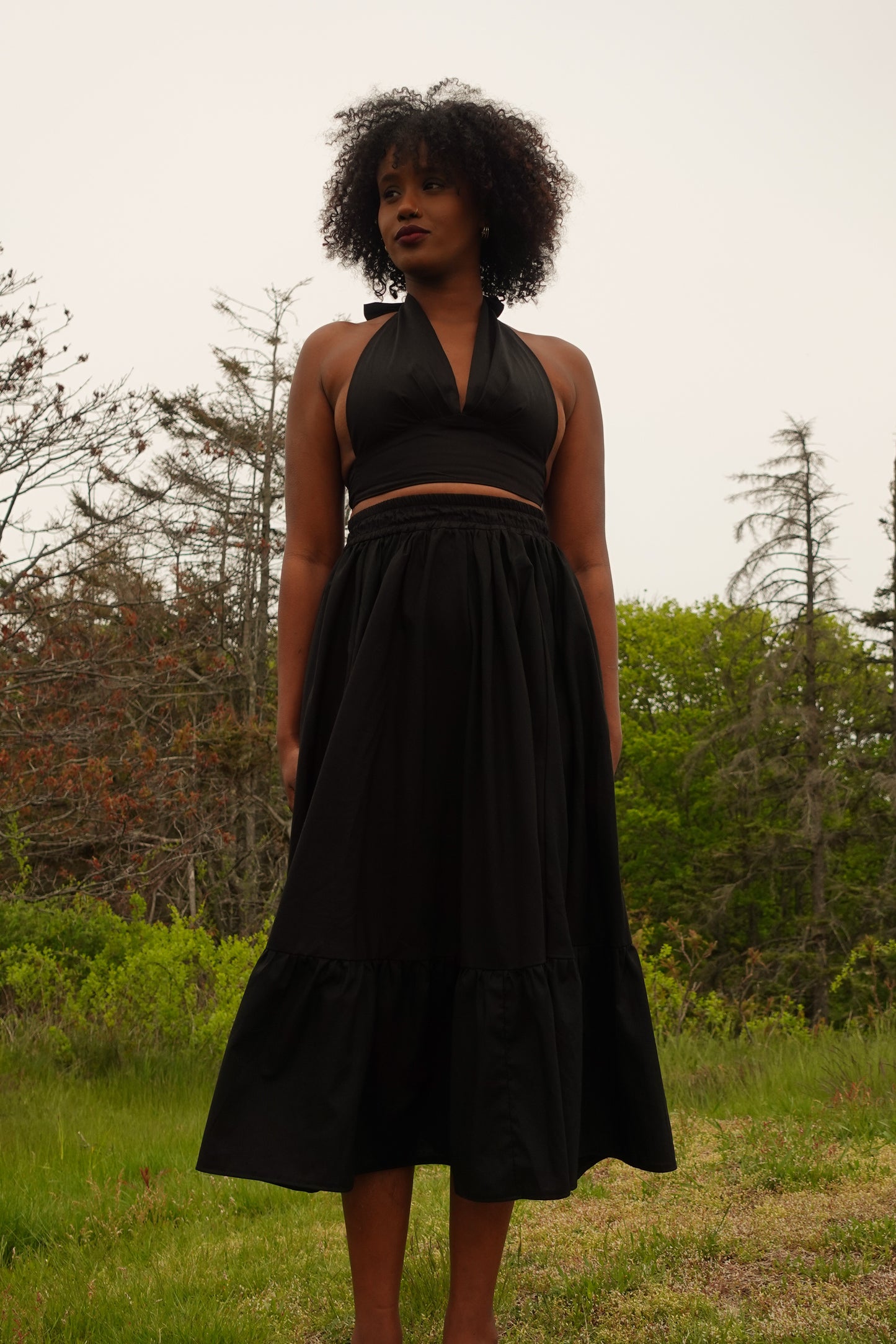 Black Halter Top