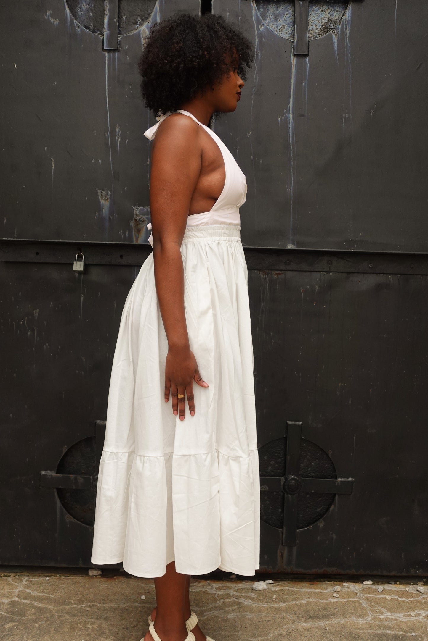 White Halter Top