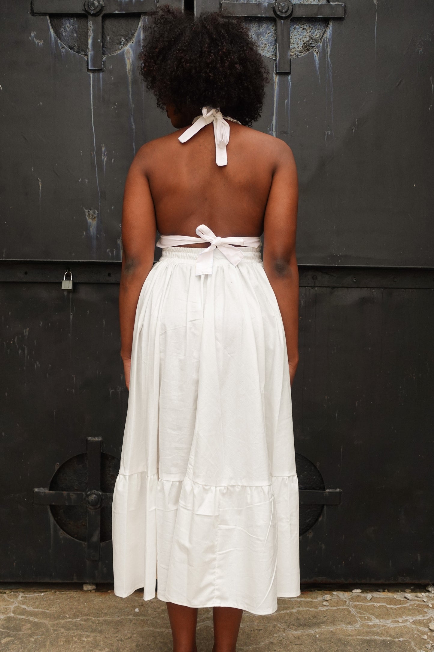 White Full Skirt