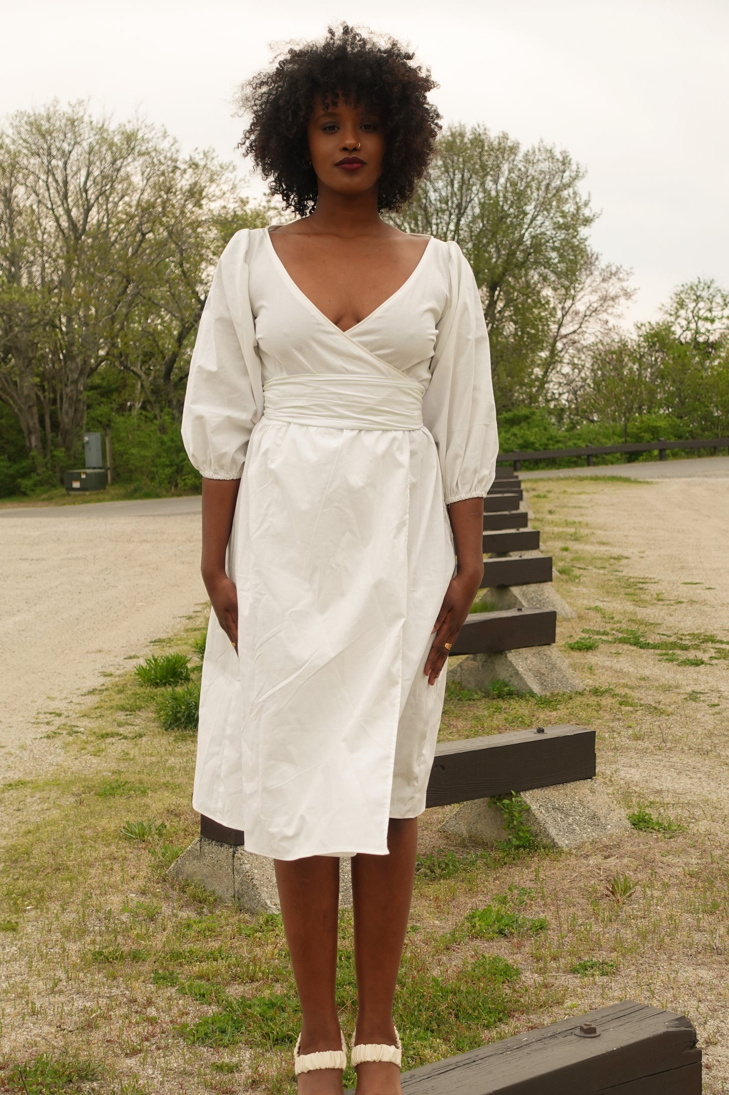 White Wrap Dress