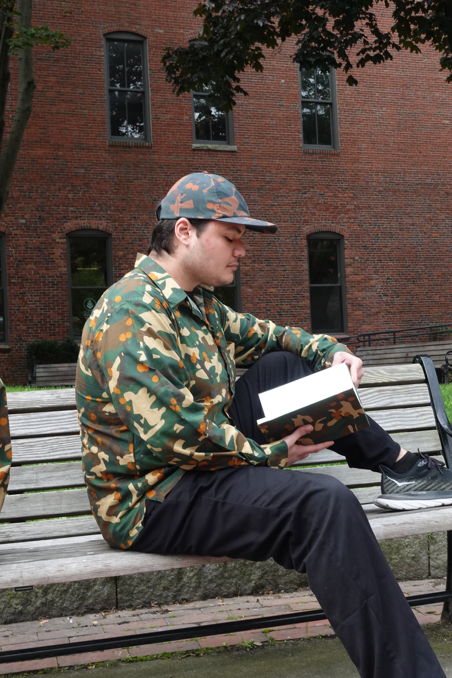 Long Sleeve Button Down in Loquat Camo