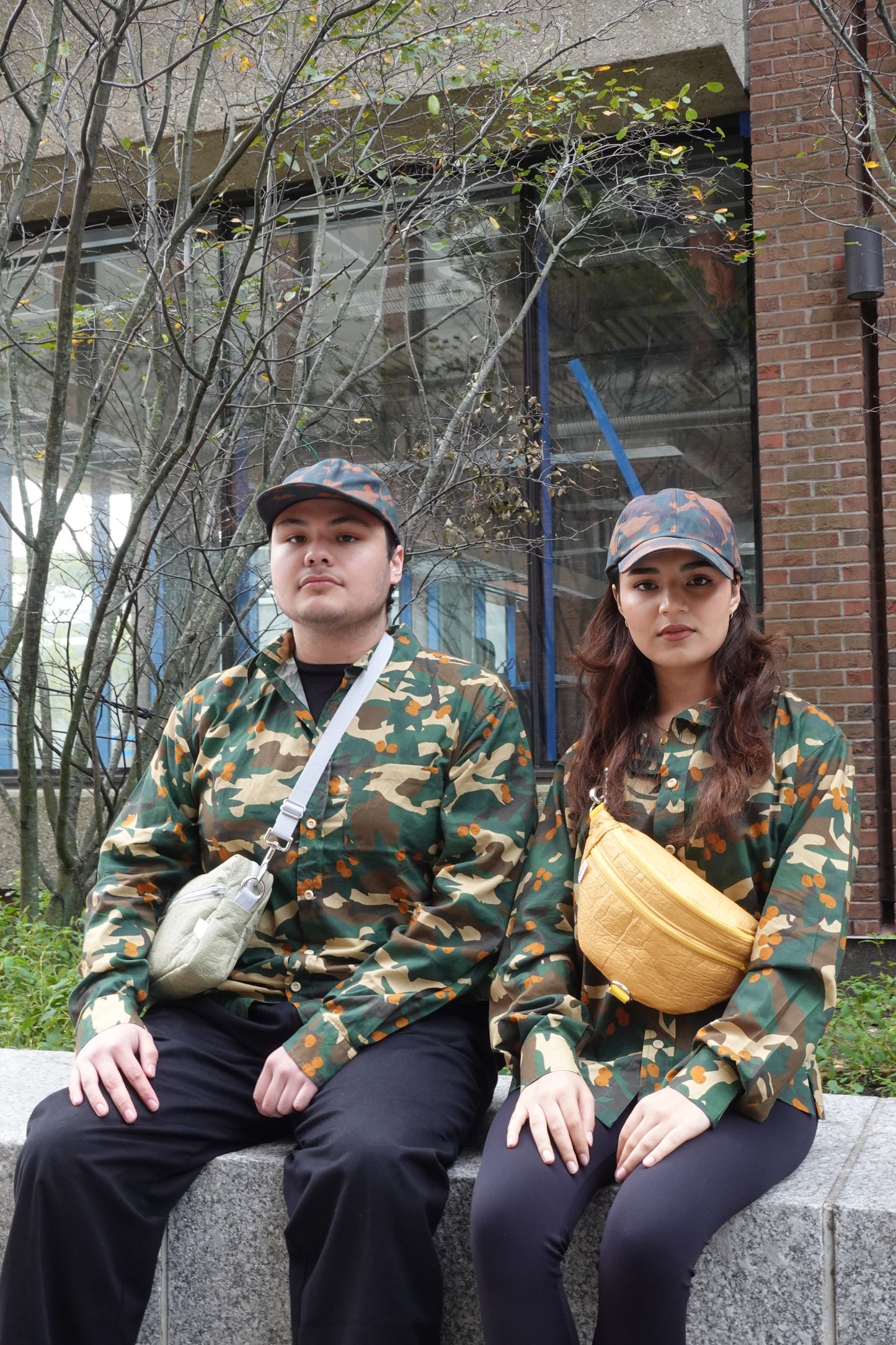 Long Sleeve Button Down in Loquat Camo
