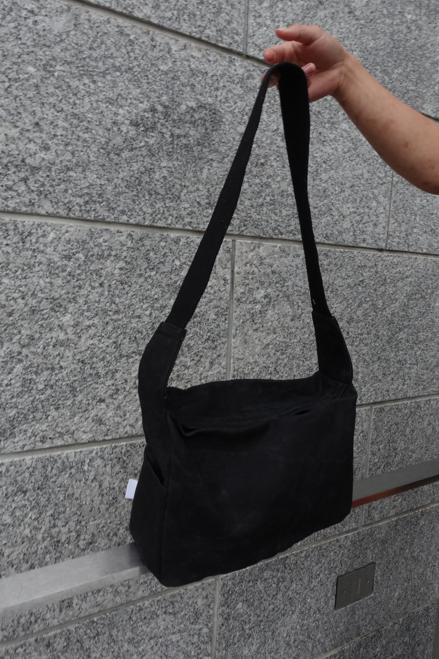 Black Rum Waxed Slouch Pouch
