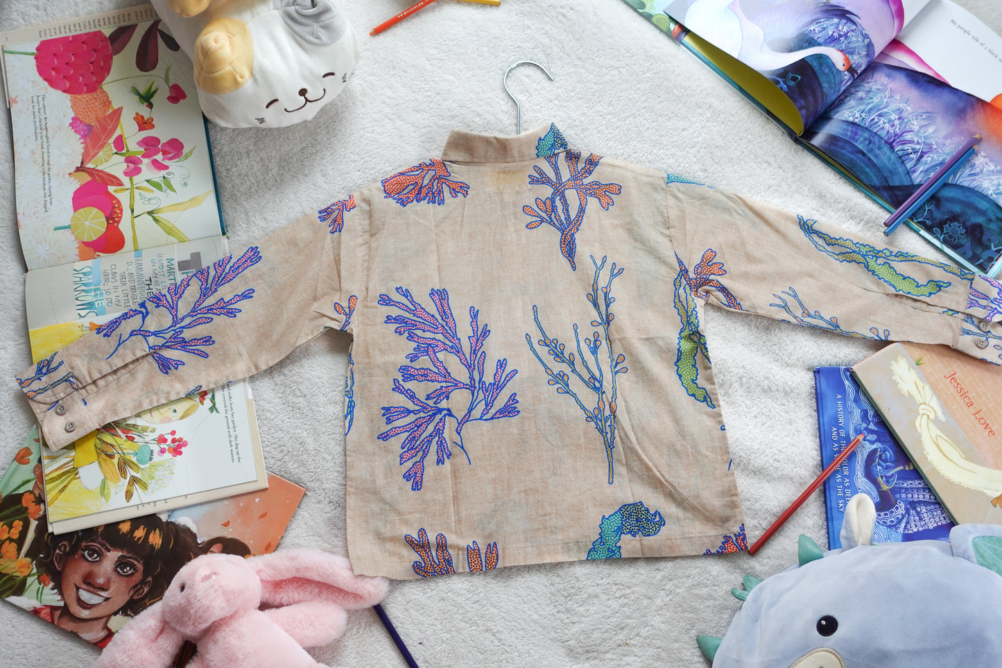 Youth's Seaweed button shirt