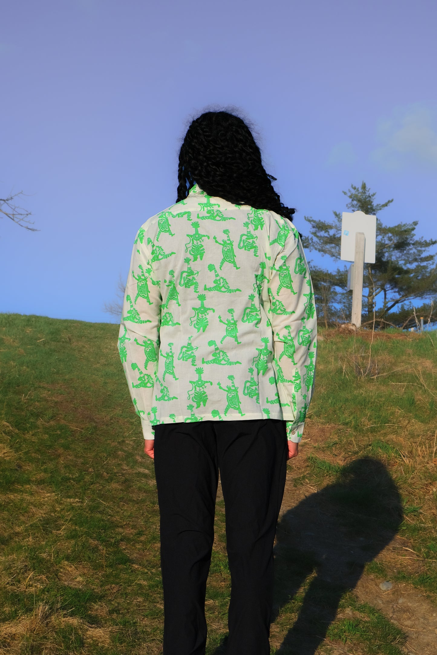Bermuda Grass Gombey Button Shirt