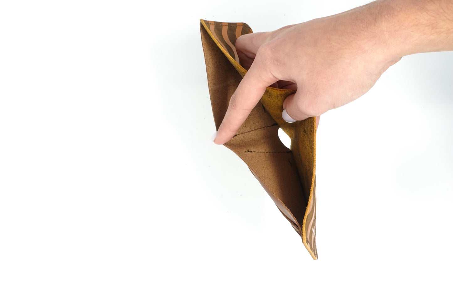 Upcycled Leather Wallet: 010