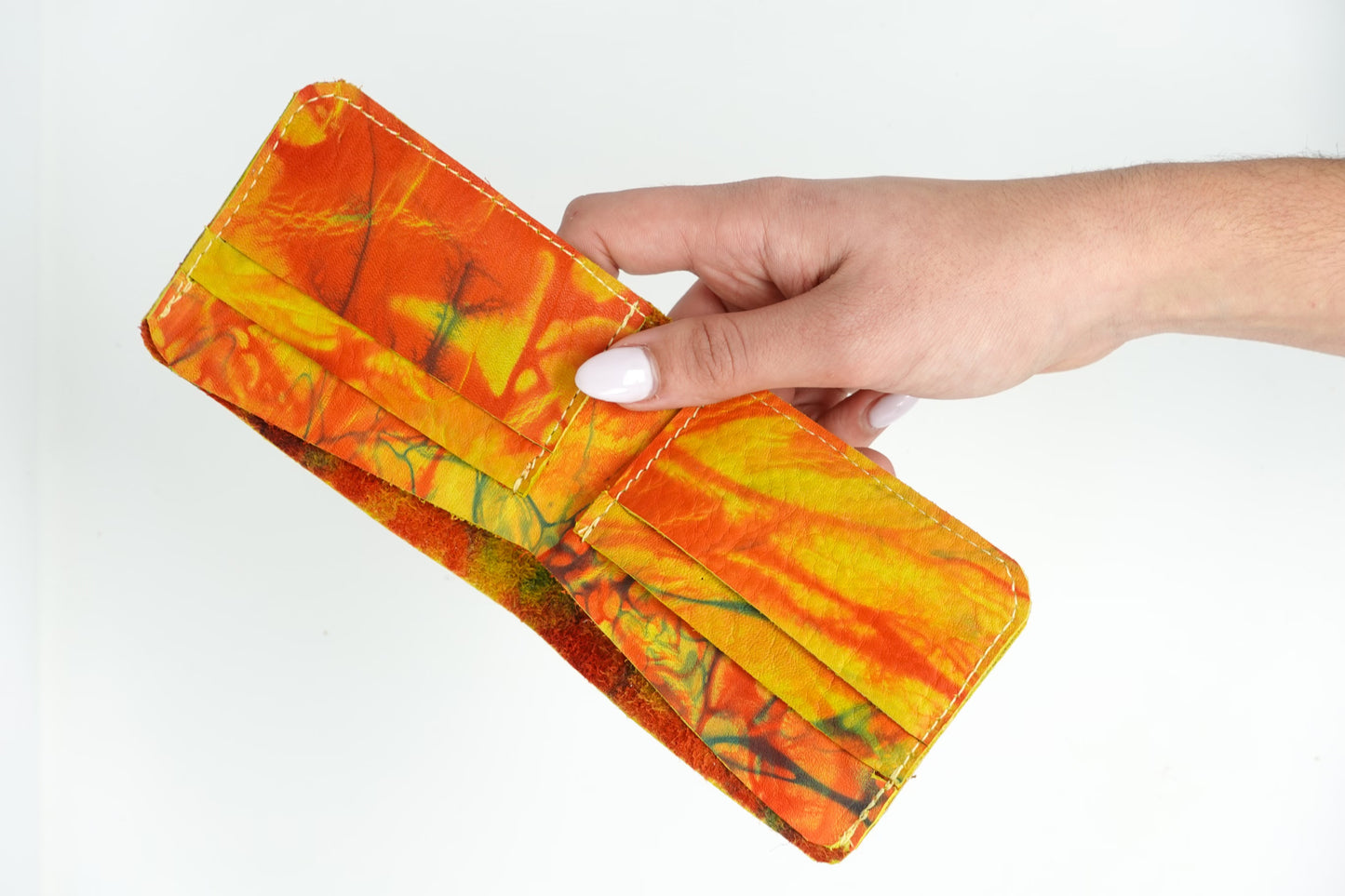 Upcycled Leather Wallet: 006