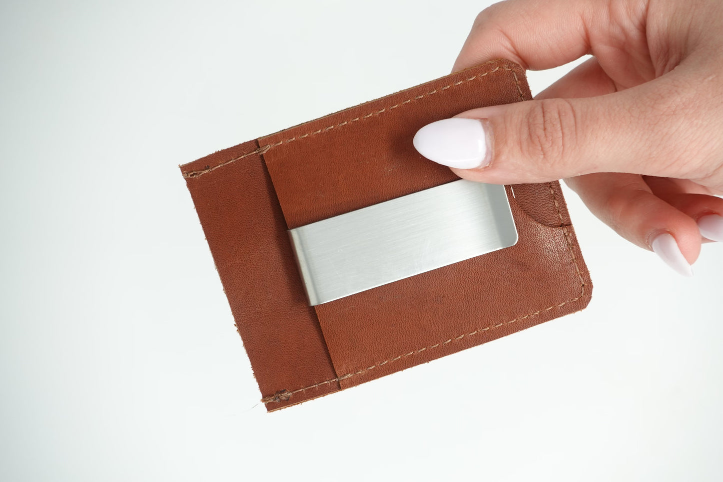 Upcycled Leather Cardholder: 002