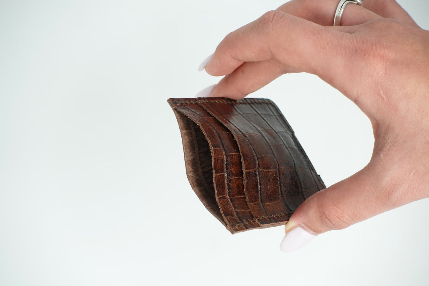 Upcycled Leather Cardholder: 003