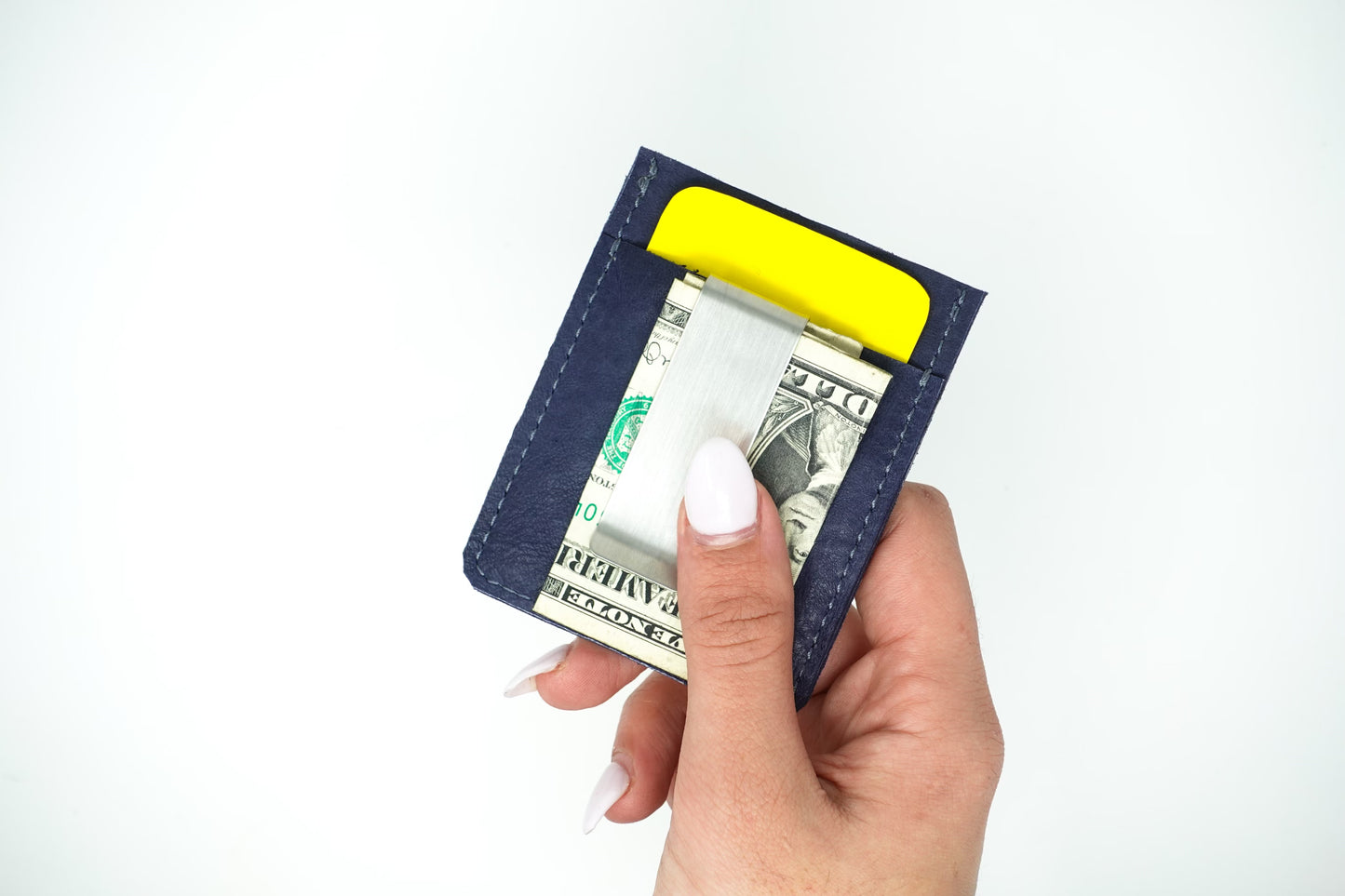 Upcycled Leather Cardholder: 006