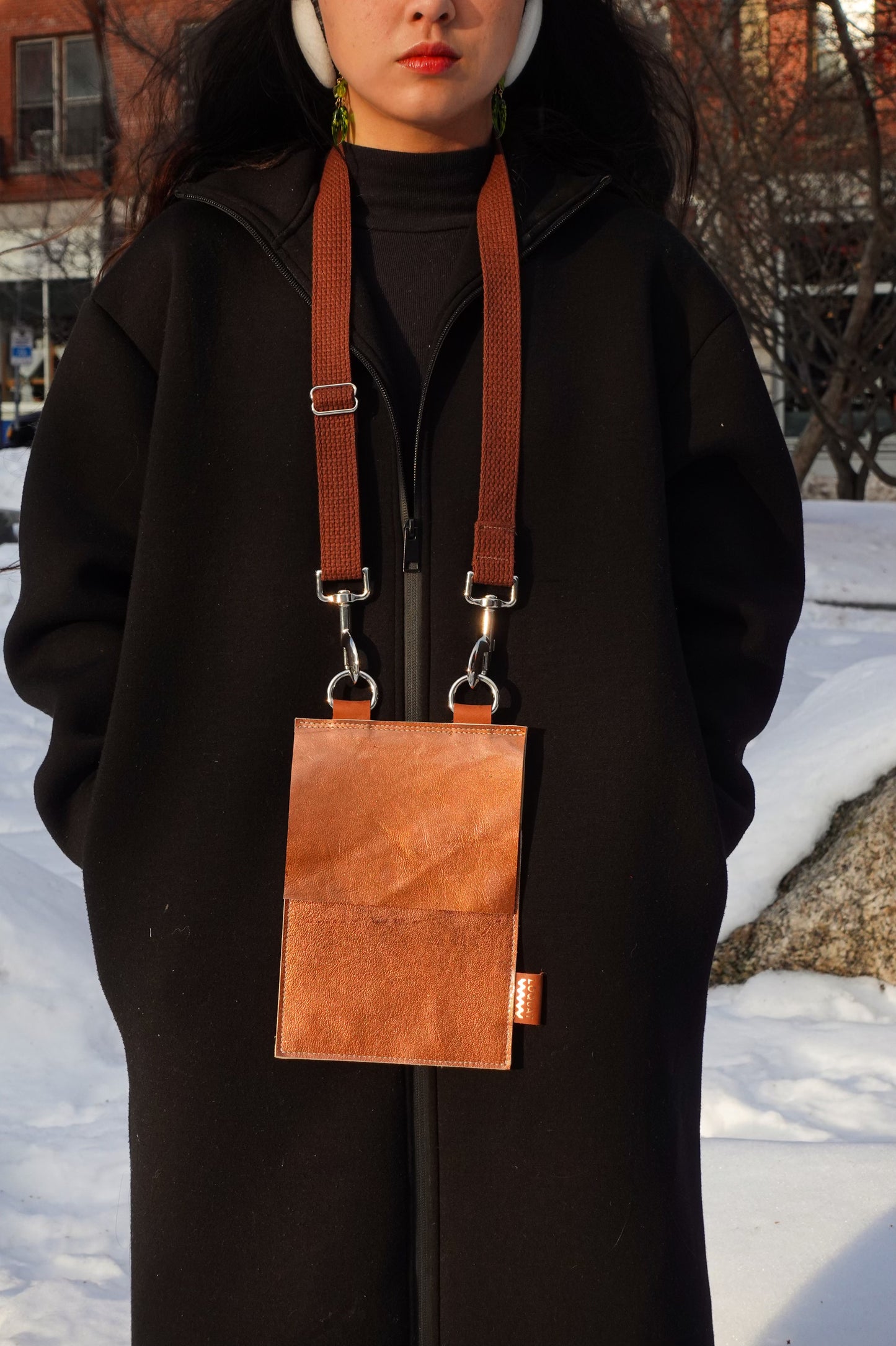 Upcycled Leather Sling: 004