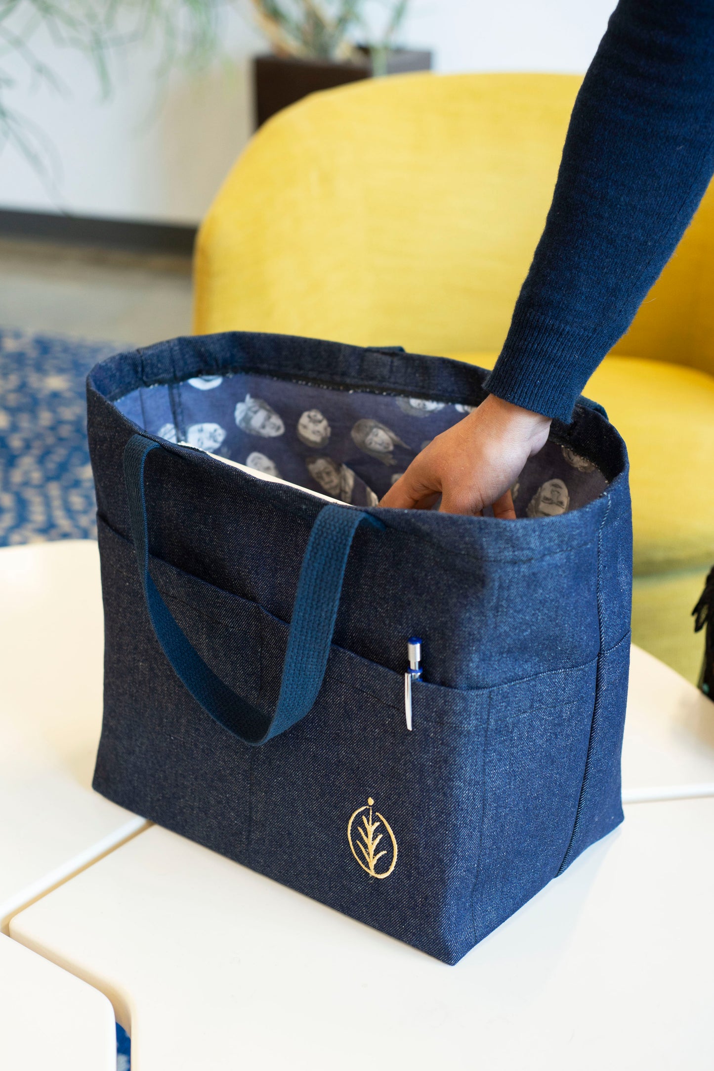 Denim Tote - Indigo Arts Alliance x Loquat