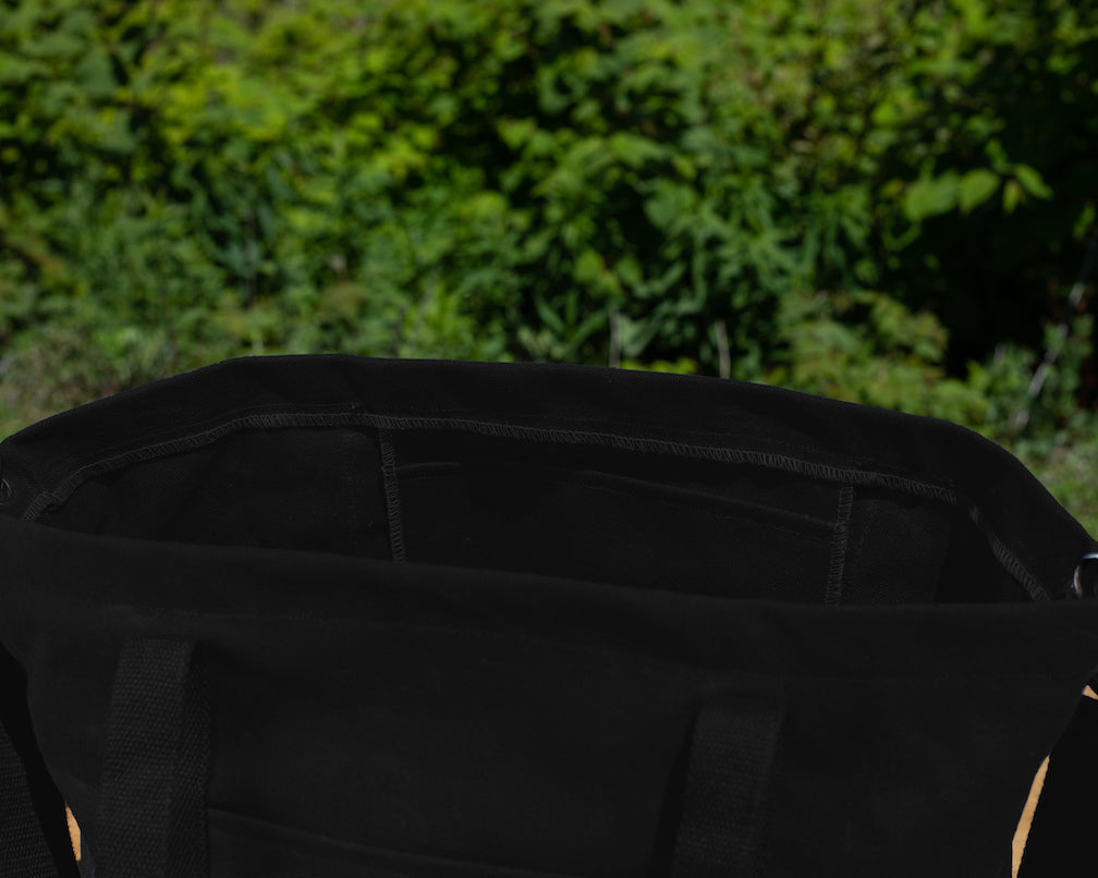 Black Rum Waxed Market Tote