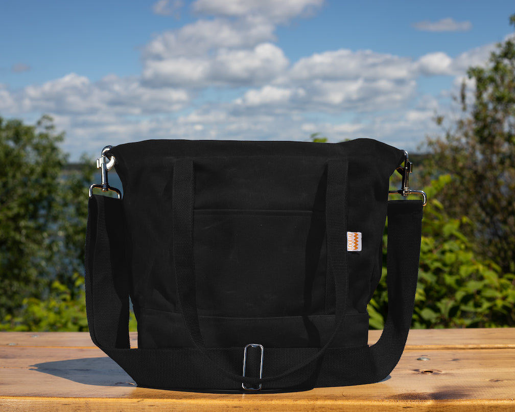 Black Rum Waxed Market Tote