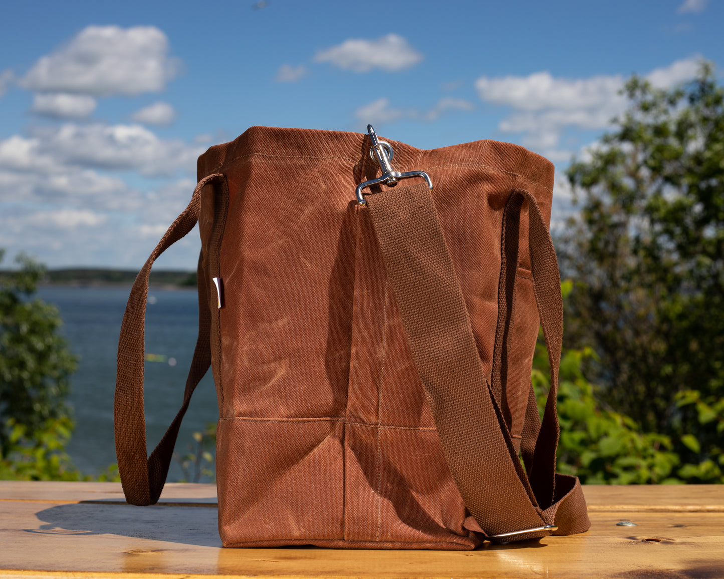 Cedar Waxed Market Tote
