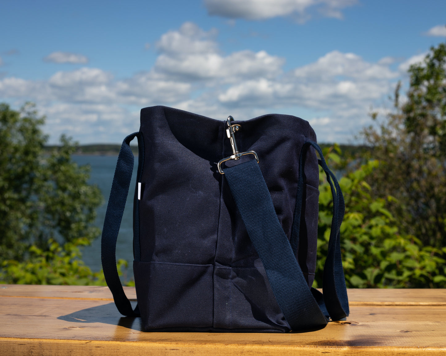 Deep Atlantic Waxed Market Tote