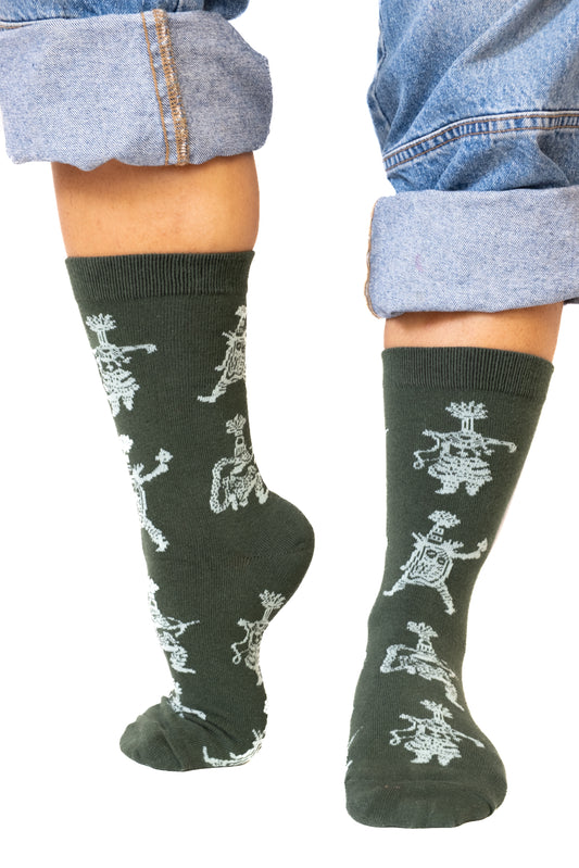 Bermuda Grass Gombey  Socks