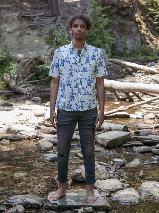 Short Sleeve Button Down - St. George's Gombey